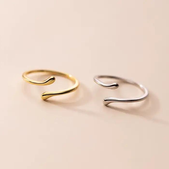 KAMIRA – bague ouverte brillante en argent Sterling 925