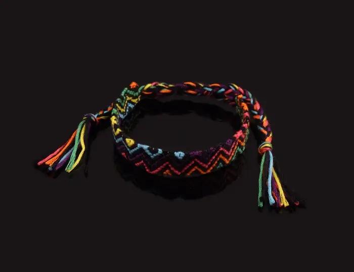 Bracelet zigzag vague chia multicolore coton bohème pour homme femme plage surf occasionnels spéciales