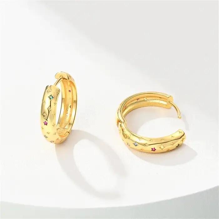Boucles d'oreilles à clous Pandach 925 zirconium papillon étoile romantique pour femmes occasions spéciales anniversaire mariage cérémonie d'engagement fête de Noël cadeau