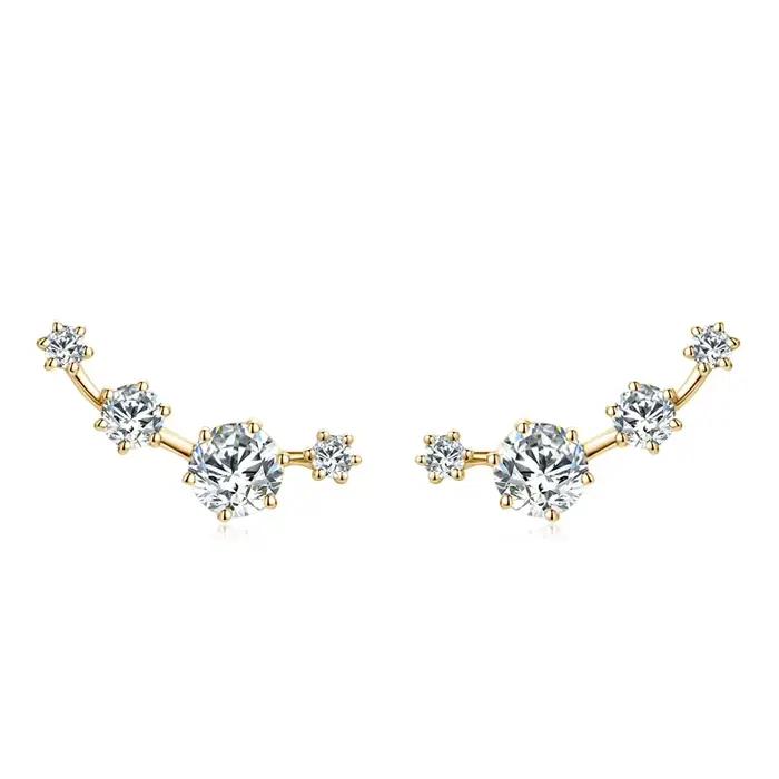Lnngy 4.5mm & 3mm & 2mm Moissanite boucle d'oreille pour femmes 925 en argent Sterling Mini petites