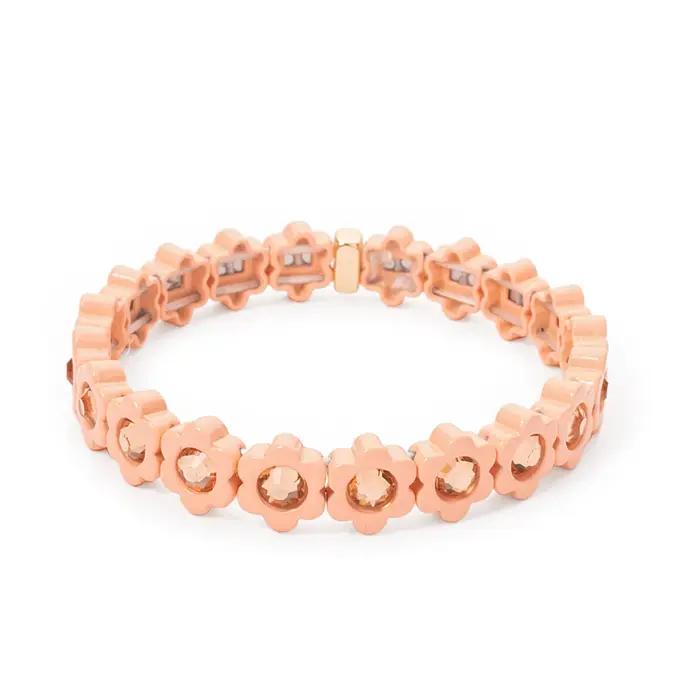 Bracelets à fleurs colorés pour femmes, nouveau design d'été, breloque en or, bracelet de document, perles élastiques faites à la main, bijoux, contre-indiqué, 2023