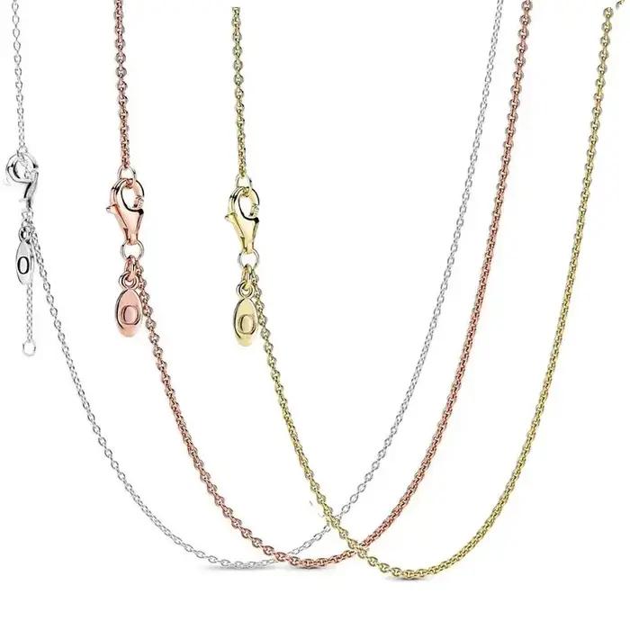 925 argent sterling nouveaux bijoux pour femmes collier en or rose peut être conçu