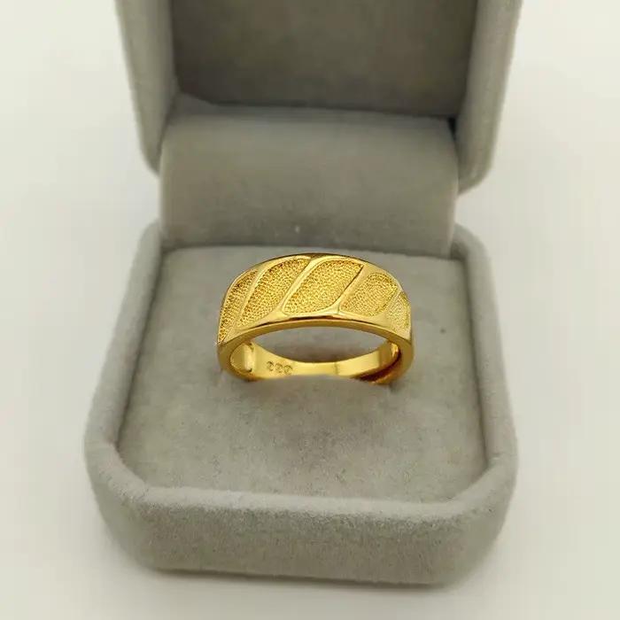 Alliances de mariage YNO en or jaune 18 carats plaqué pur pour homme et femme occasions spéciales romantiques
