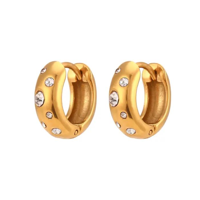 E.B.belle-Boucles d'Oreilles Colorées en Acier Inoxydable pour Femme