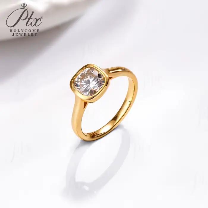Bague en Moissanite 2 Carats Couleur D Argent Sterling 925 Pour Femme Occasions Spéciales