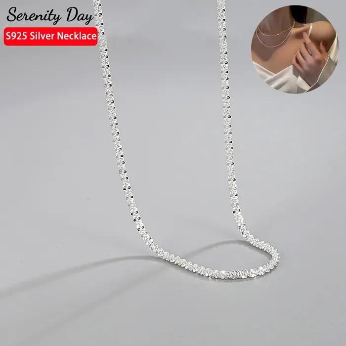 Serenity – chaîne de clavicule polyvalente en argent Sterling 925 véritable