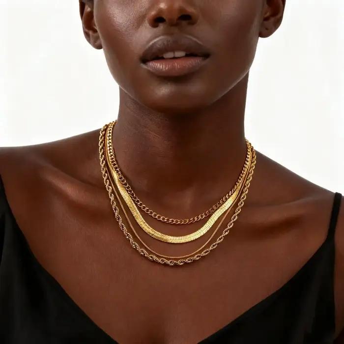 Collier nœud à breloques en acier inoxydable pour femme