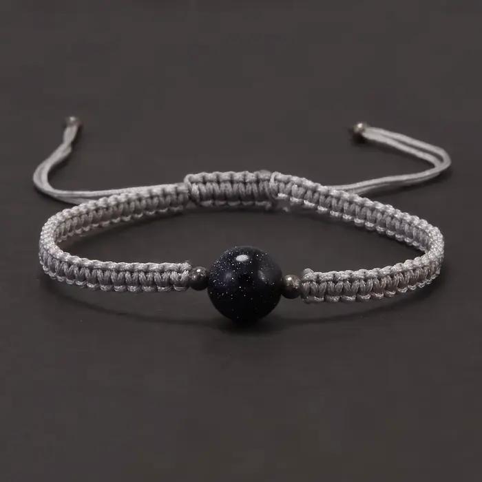 Soldes Exceptionnelles : Bracelet en Pierres Naturelles Perlées, Style Bohème, Réglable, Cristal de
