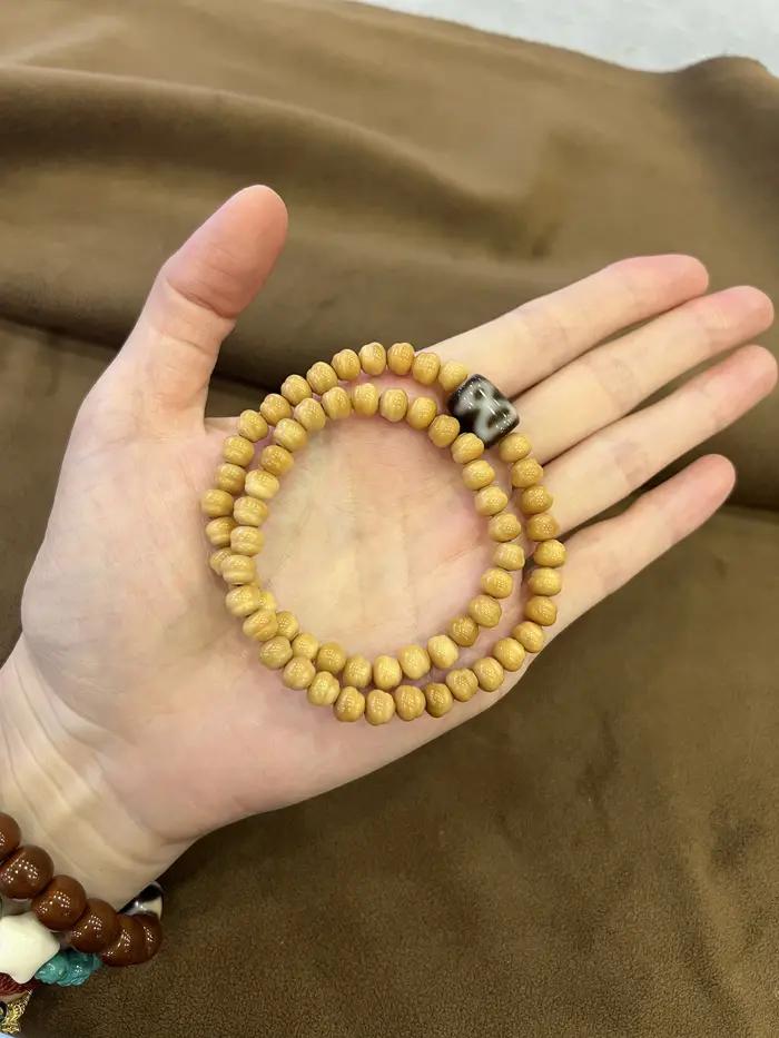Bracelet à double boucle en perles de citrouille Bodhi jaunes élégant à offrir pour femme occasions spéciales