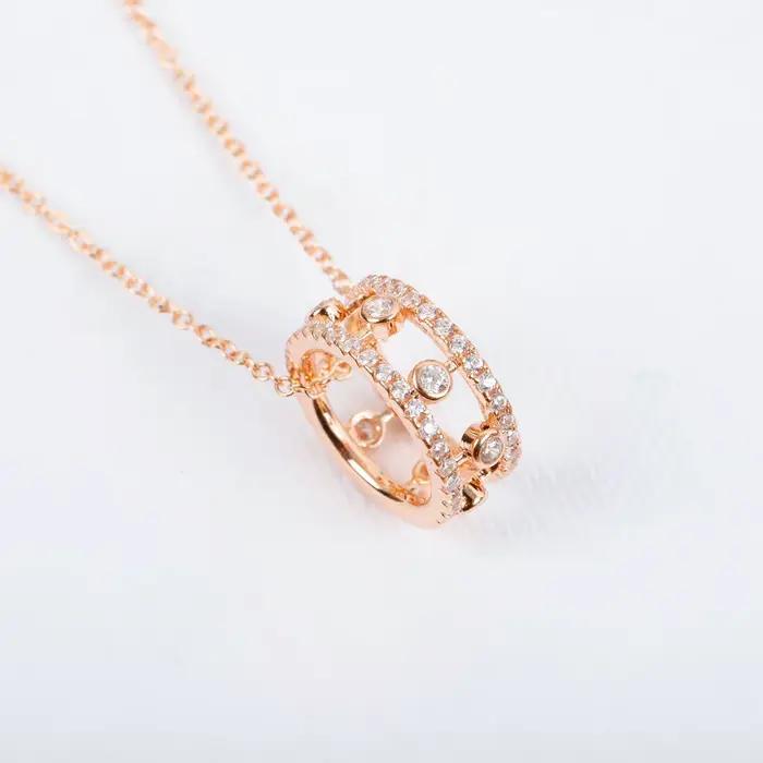 Collier pour femme en argent 925 avec pendentif diamant ajouré, cadeaux de fêtes sélectionnés