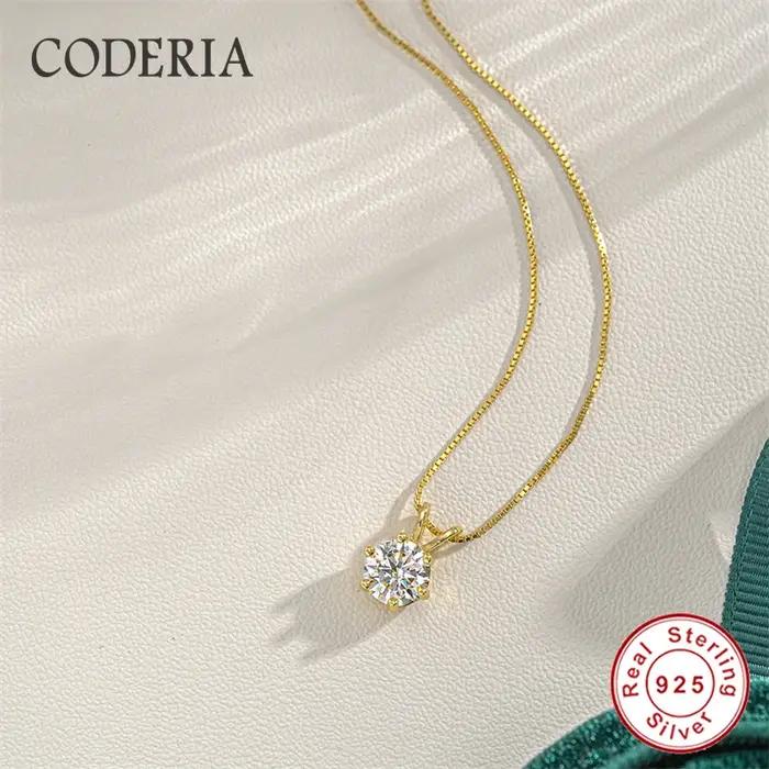 Collier en argent sterling 925 serti de Moissonite couleur D pour femmes occasions spéciales anniversaire mariage engagement