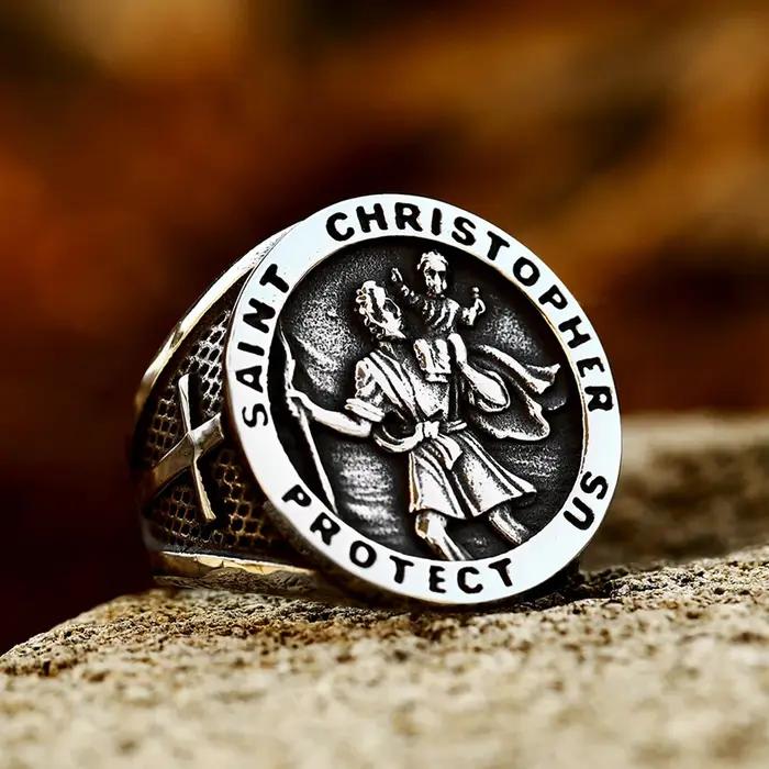 Bague Vintage en acier inoxydable 316L pour hommes, Punk Biker, mode Renaissance, bijoux cadeau, ven