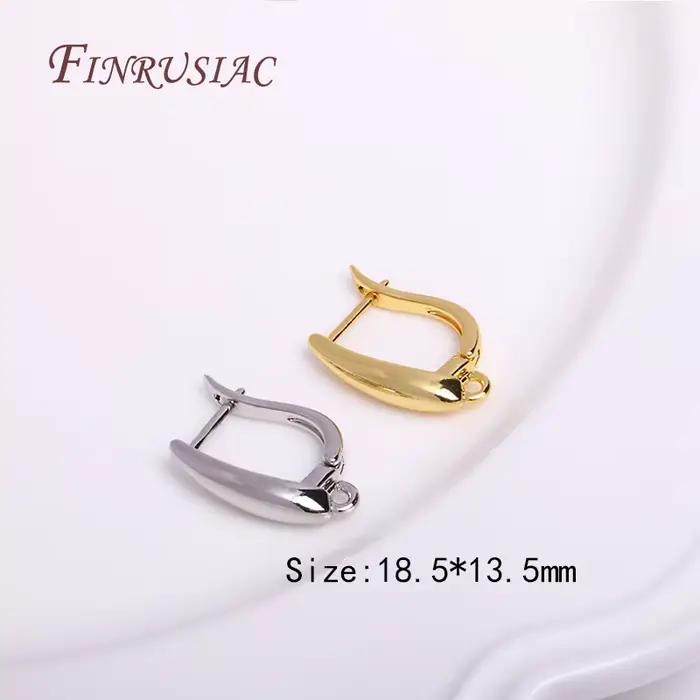 Fermoirs plaqués or véritable 18 carats pour boucles d'oreilles, accessoires de bijoux de luxe, crochets pour fils d'oreilles, DIY bijoux créatifs, occasions spéciales