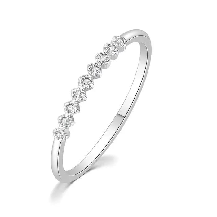 Bagues délicates pour femmes, bague fine et délicate, bijoux en zircone cubique, cadeau de fiançaill