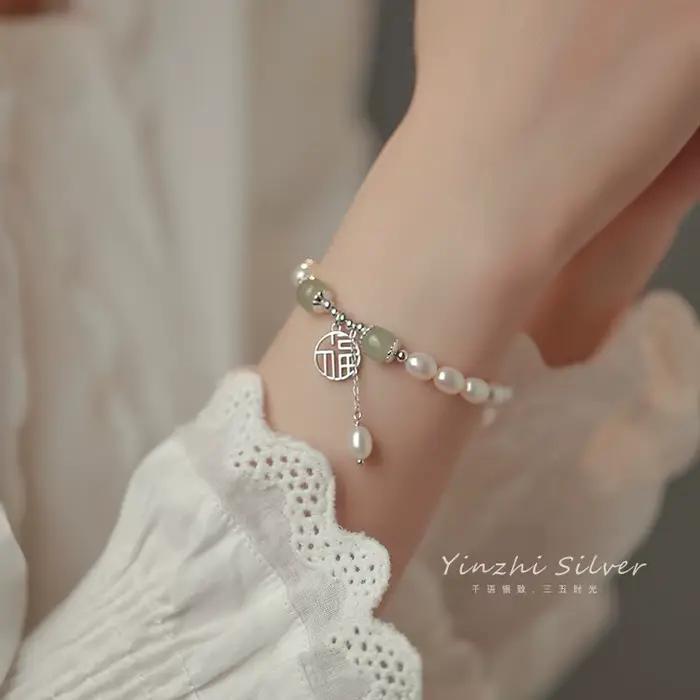 Bracelet de perles de culture d'eau douce pour femme