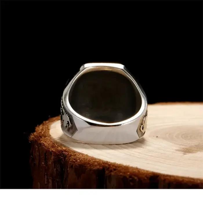 The Vampire Diaries anneaux réel 925 en argent Sterling Damon Salvatore bague mode Vintage Thai