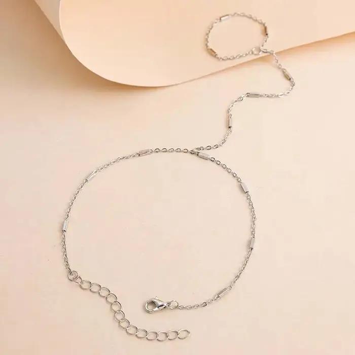 Bracelet à anneau carré couleur or pour femmes