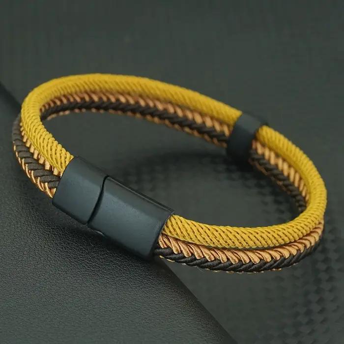 Bracelets en corde à breloques élégants pour hommes