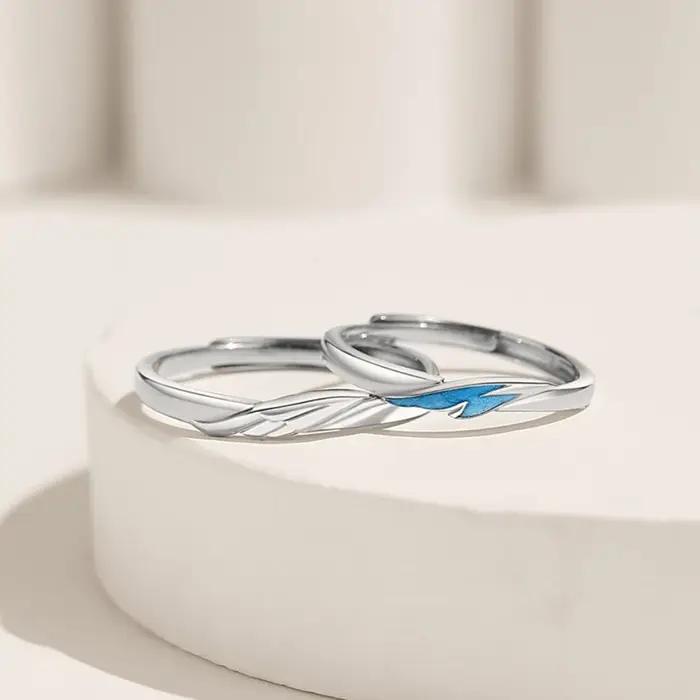 Monkton – bagues de couple en argent Sterling 925 pour femmes et hommes