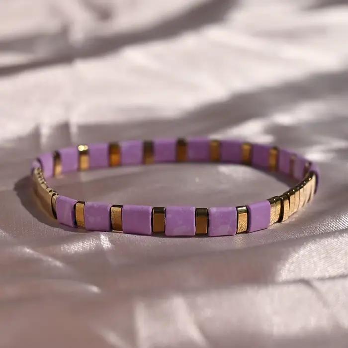 Tila perles Bracelet pour femmes mode nouveau Design hématite empilable coloré charme Pulseras Femme