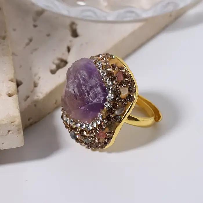 Bague Tourmaline Naturelle Incrustée d'Alanding Yst pour Femme, Bijoux de Banquet Simples, Mode Personnalisée, Élégant, Luxe, GR0412