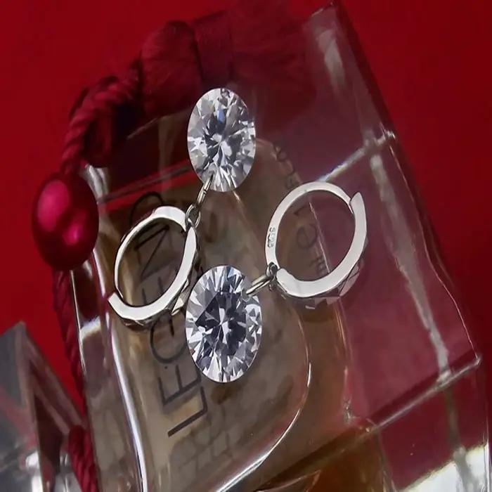 Boucles d'oreilles personnalisées en argent regardé 925 pour femmes