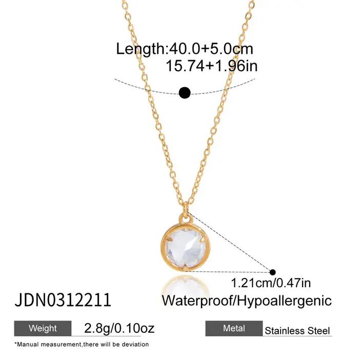 Ensemble bijoux tendance Zora Daily Fashion zircon acier inoxydable plaqué or collier boucles doreilles bracelet femmes occasions spéciales quotidiennes