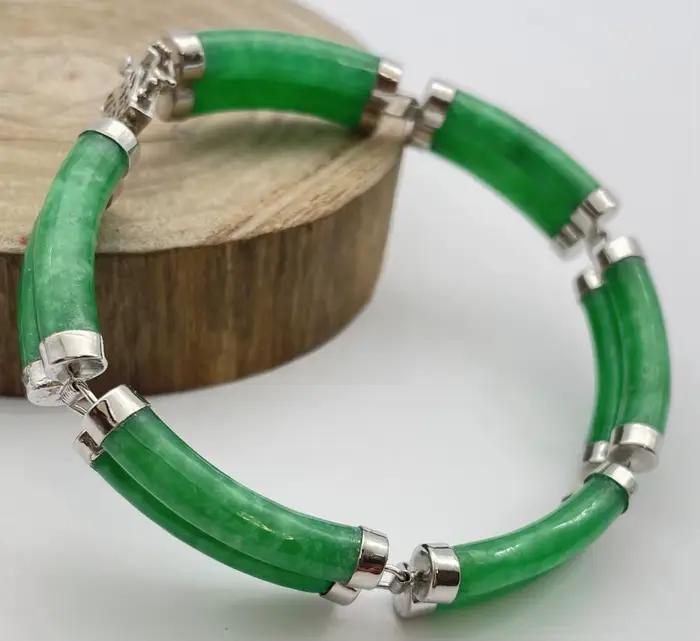 Bracelet en jade vert naturel rare, bijoux fins, 7.5 en effet, style AAA, noble, livraison gratuite,