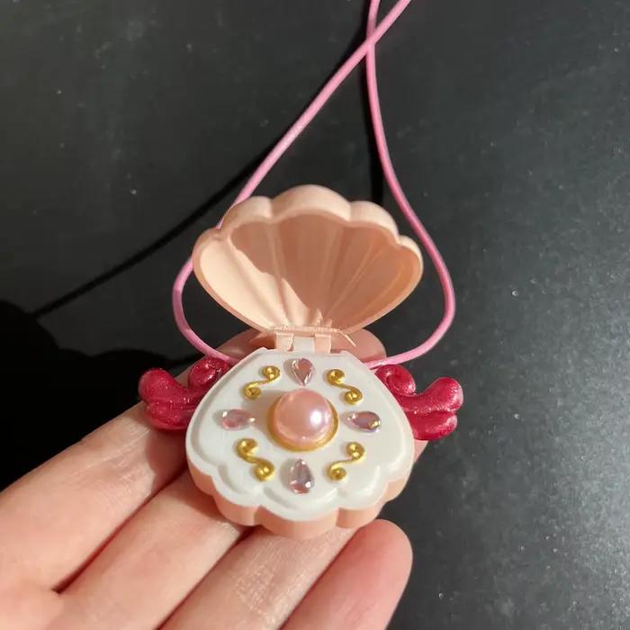 Collier coquillage Mermaid Melody Pichi Pitch, pendentif cosplay anime, médaillon magique princesse