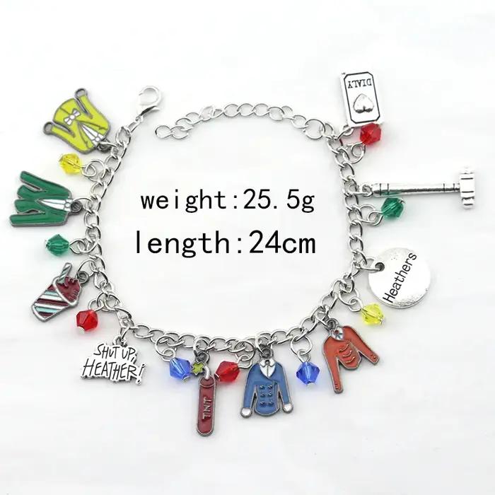 Heathers – Bracelet à thème musical Broadway pour femmes et hommes, multi-charme en métal, cadeaux p
