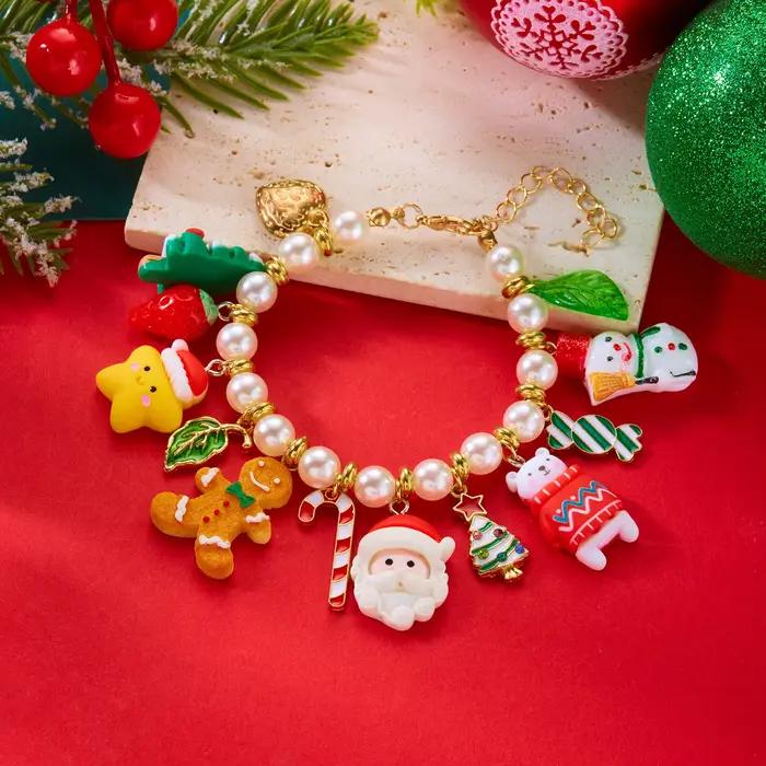 Bracelet artisanal en perles avec breloques de cerf et cloche pour femmes occasions spéciales fêtes et amitié