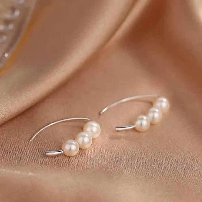 Boucles d'oreilles en argent Sterling 925 pour femmes romantiques et élégantes tiges géométriques pour soirées et occasions spéciales