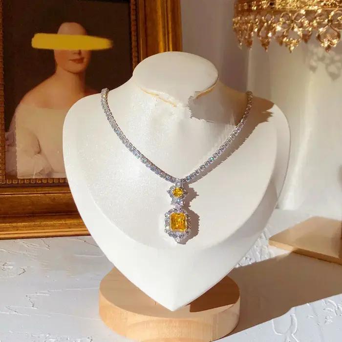 Ensemble de bijoux en argent regardé S925 pour femme