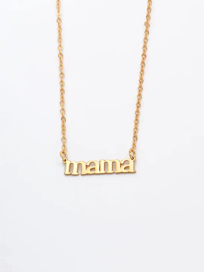 Collier avec pendentif lettre pour la fête des mères, pour femmes, plaque signalétique, chaîne de cl