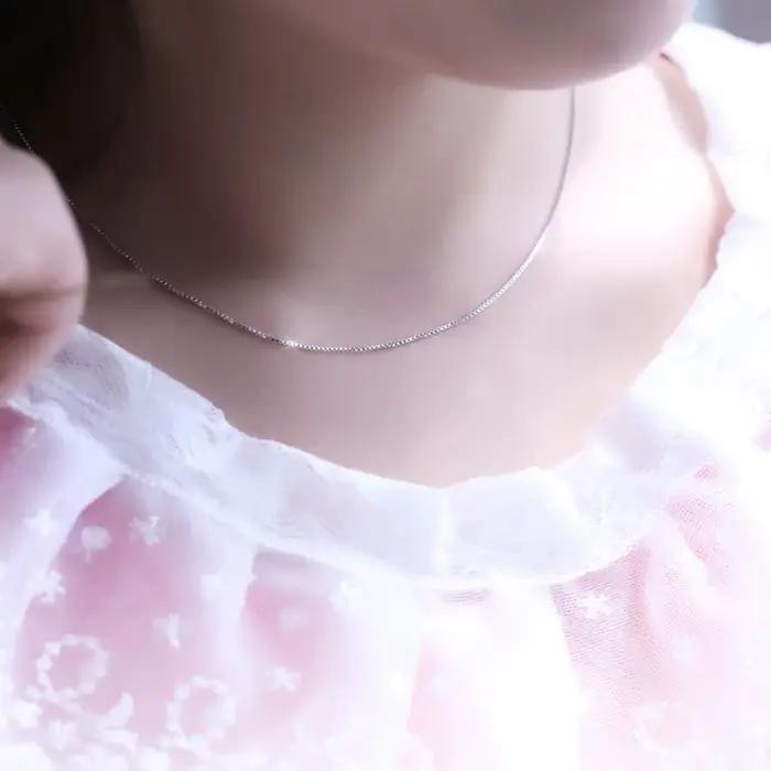 Collier en argent regardé 925 pour femmes et filles
