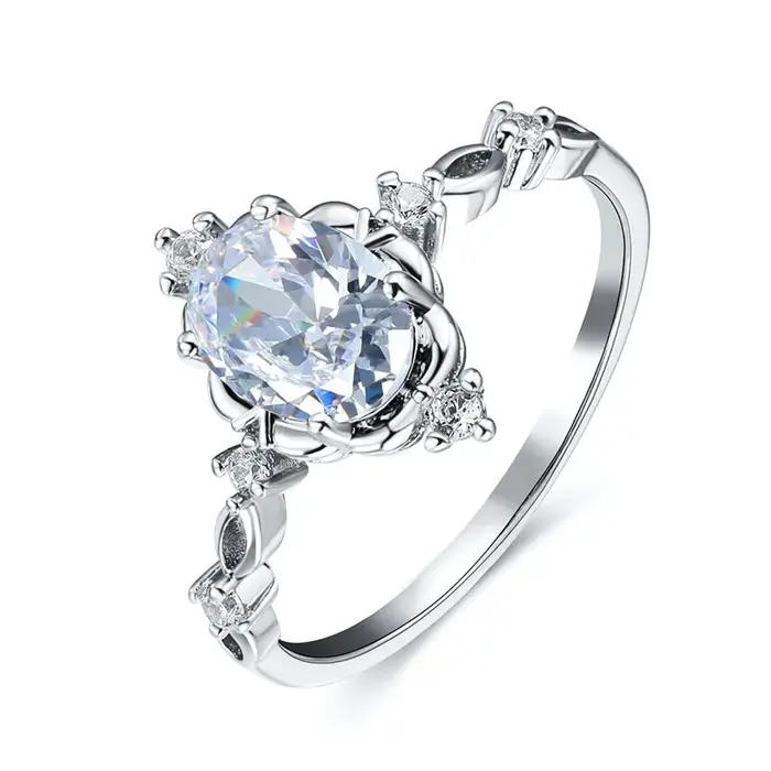 Bague de mariage à breloques couleur or argent