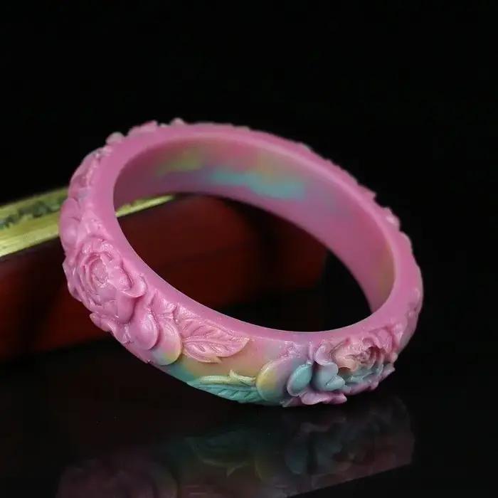 Nouveau Bracelet sculpté exquis en Agate Yanyuan