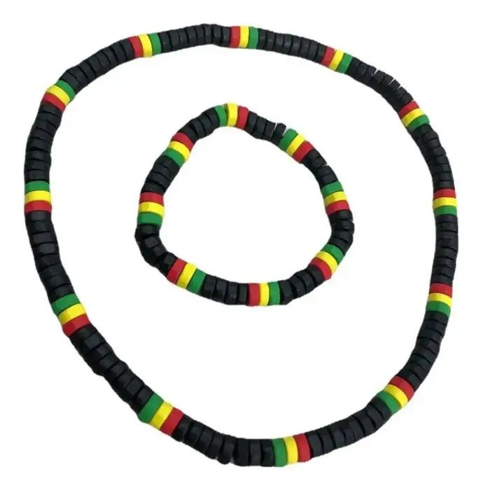Collier créatif, ensemble de bijoux en perles de bois
