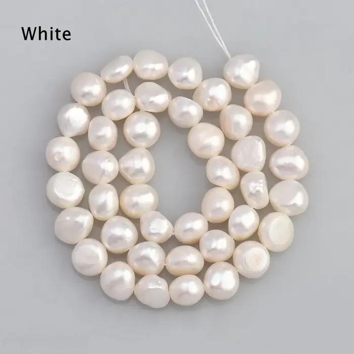 Perles de culture d'eau douce naturelles en blanc et gris pour bijoux baroques occasions spéciales femmes