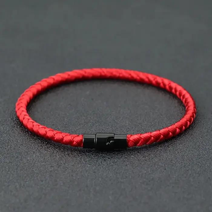 Grade A quille corde Bracelet hommes Femme chanceux fil rouge Bracelet attirer Mirco magnétique Coup