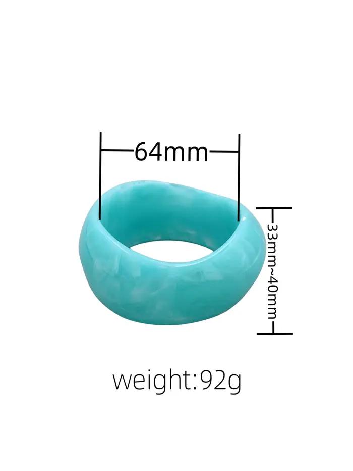 Bracelet jonc en acrylique coloré, bijoux vibrants et élégants pour femmes