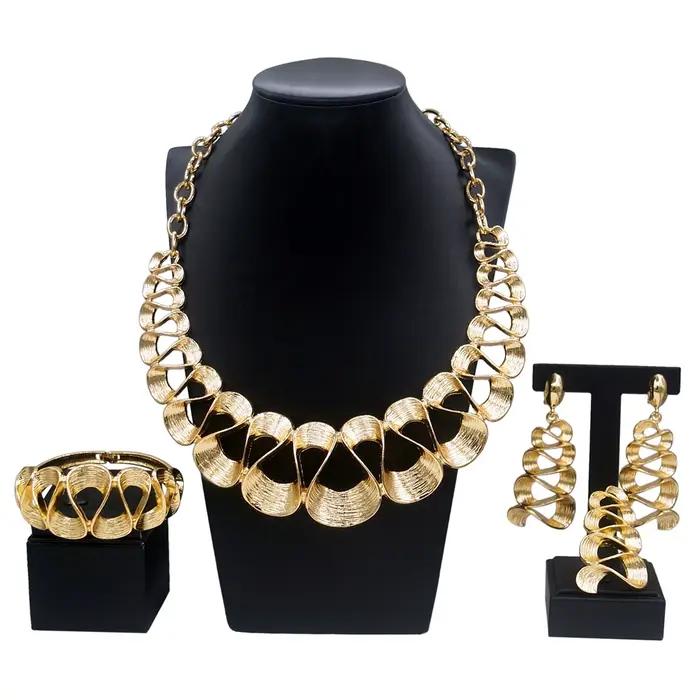 Ensemble de bijoux pour femmes plaqué or