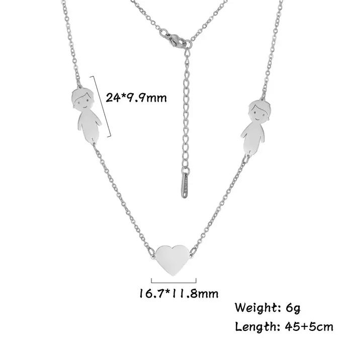 Collier personnalisé nom personnalisé garçon fille enfant chaîne coeur famille Couple cadeau femmes