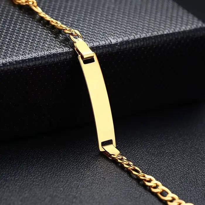 Vnox – Bracelets Anti-allergie pour maman et fille, en acier inoxydable, pour bébé, nom personnalisé, barre de Date de naissance, cadeaux de baptême personnalisés pour filles et garçons