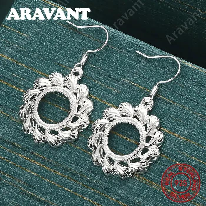 Boucles d'oreilles rondes en argent sterling 925 pour femmes style punk motifs gravés pour occasions spéciales et cadeaux de Noël