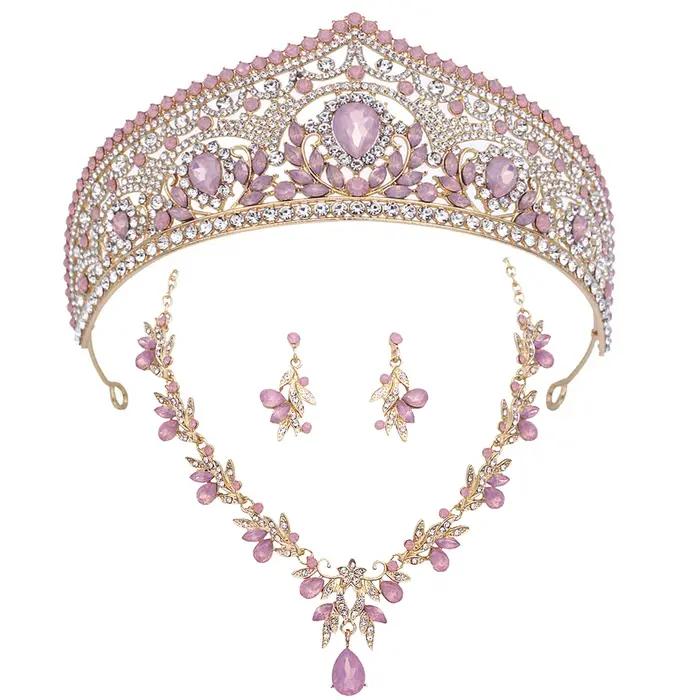 Bijoux de mariée princesse opale rose