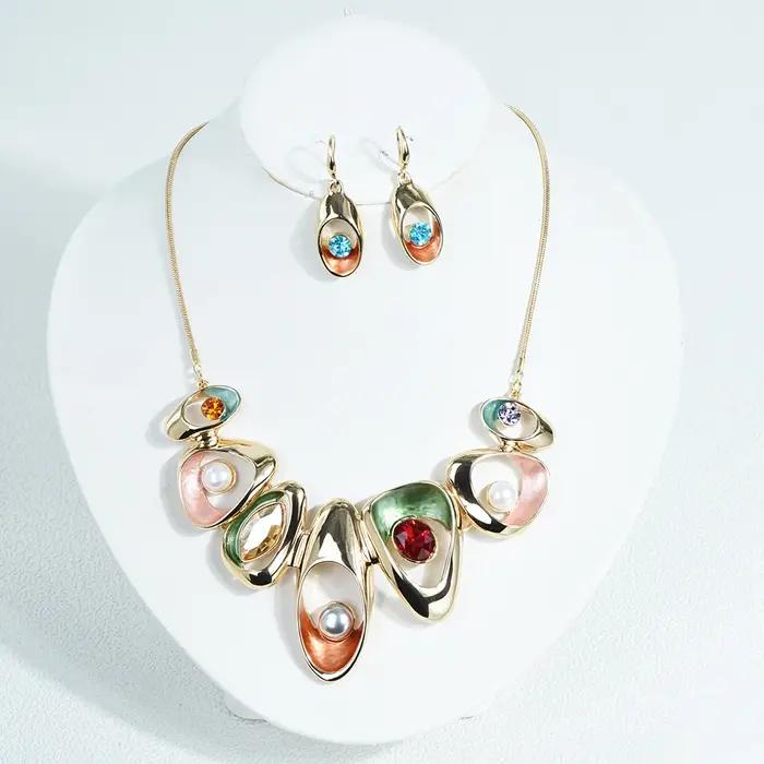 Ensemble de bijoux de luxe en or pour femmes