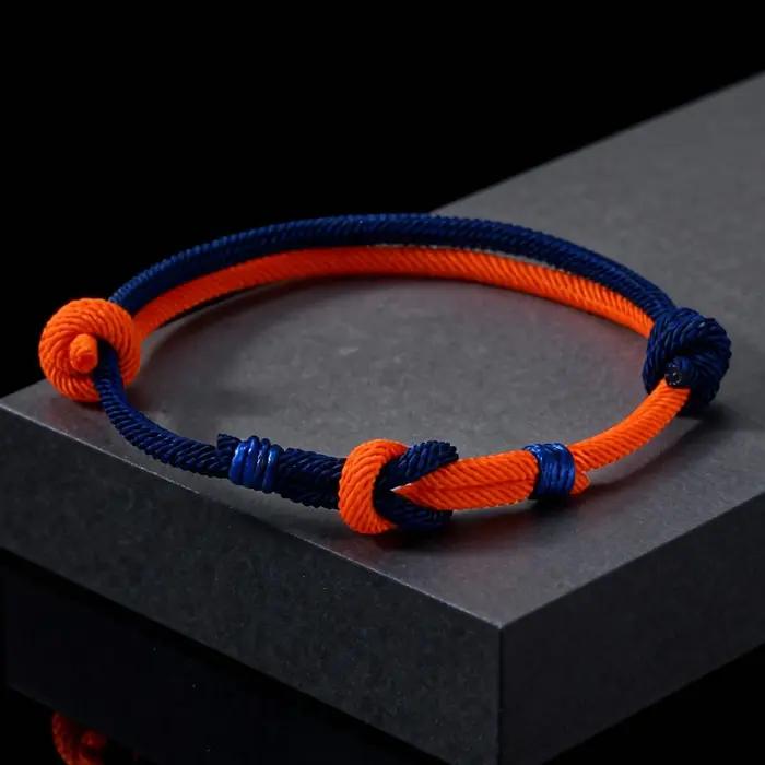Bracelet en corde à nœud éternel bleu rouge pour hommes cadeau mariage anniversaire quotidien club occasion spéciale