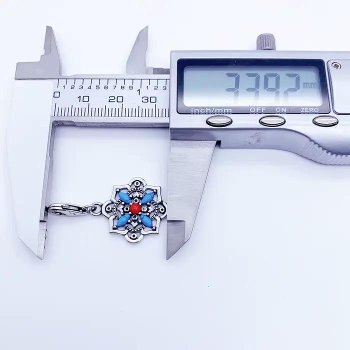 Breloque fleur de Lotus en argent Sterling 925