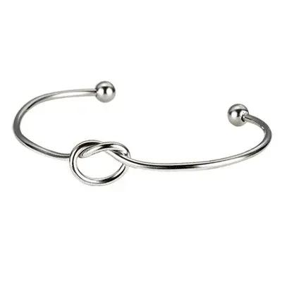 MaiLun 10 pièces Bracelet à nœuds en acier inoxydable réglable, style basique, M0393